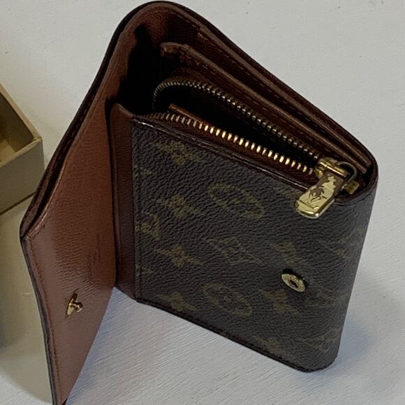 Vintage 90s Louis Vuitton Monogram Porte Monnaie Billets Tresor Wallet w/ Box - Picture 4 of 16